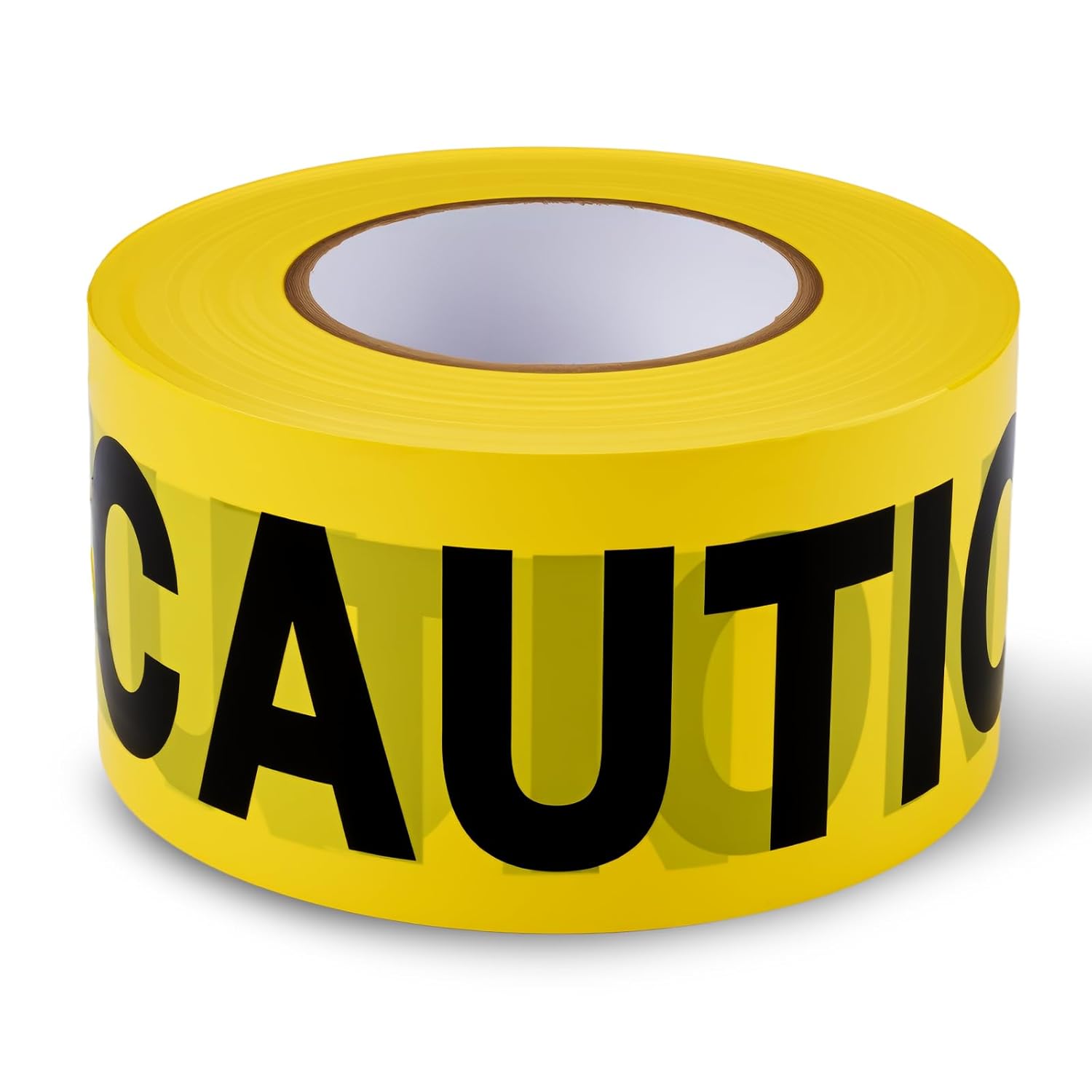 Caution Warning Tape – 3 Inch x 1000 Feet | Bright Safety & Hazard Tape with Bold Black Text for Construction, Events, and Dangerous Areas (Caution, 1 Pack)