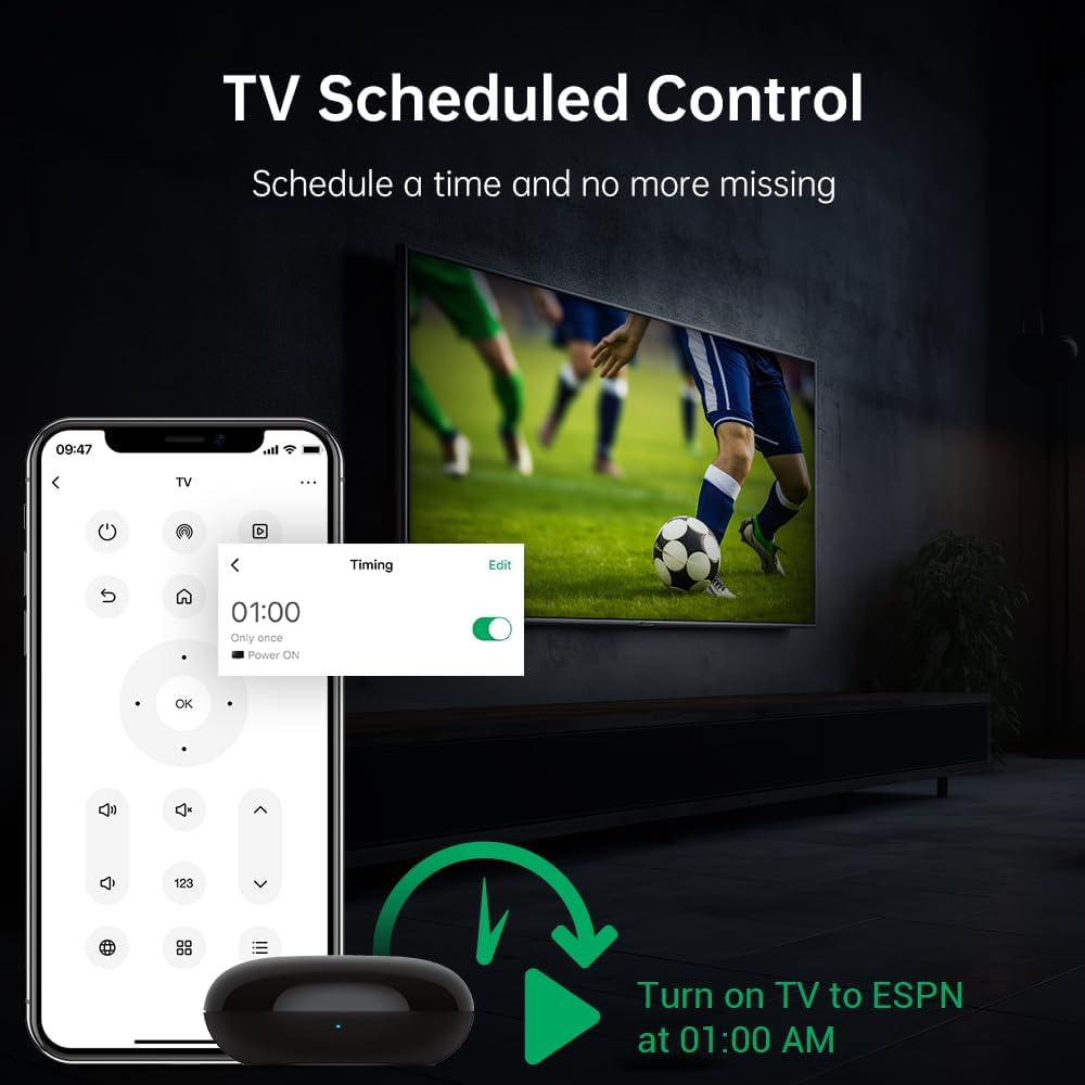 eRemote Hub Smart Wi-Fi IR Universal Remote Control, Infrared Blaster for TV, Aircon, STB, IR2MQTT Home Assistant, Compatible with Alexa, Google Home (eRemote HA)