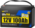 Wattcycle 12V 100Ah LiFePO4 Battery, Lithium Battery 12V 110A BMS, Lithium RV Batteries 15000+ Deep Cycles, Built-in Bluetooth, Monitor, Mobile APP, Perfect for Home Energy, RV, Marine, Solar