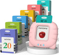 Spanish & English Talking Flash Cards for Toddlers 1 2 3 4 5 6, Audible Toys for Kids to Learn Spanish - 258 Cards and 516 Words(Pink)