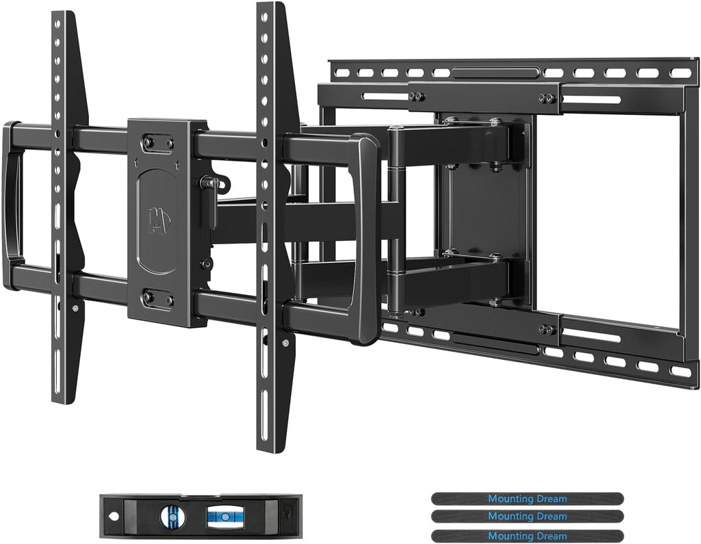 Mounting Dream Sliding TV Wall Mount for 42-86" TVs, Full Motion Articulating Dual Arms, Easy TV Centering, Max VESA 600x400mm, 132 lbs, MD2198
