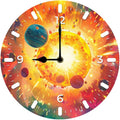 10 in Cosmic Connection -4 Wood Wall Clock – Digital Time Display, Smart Home Compatible for Bedside or Workspace