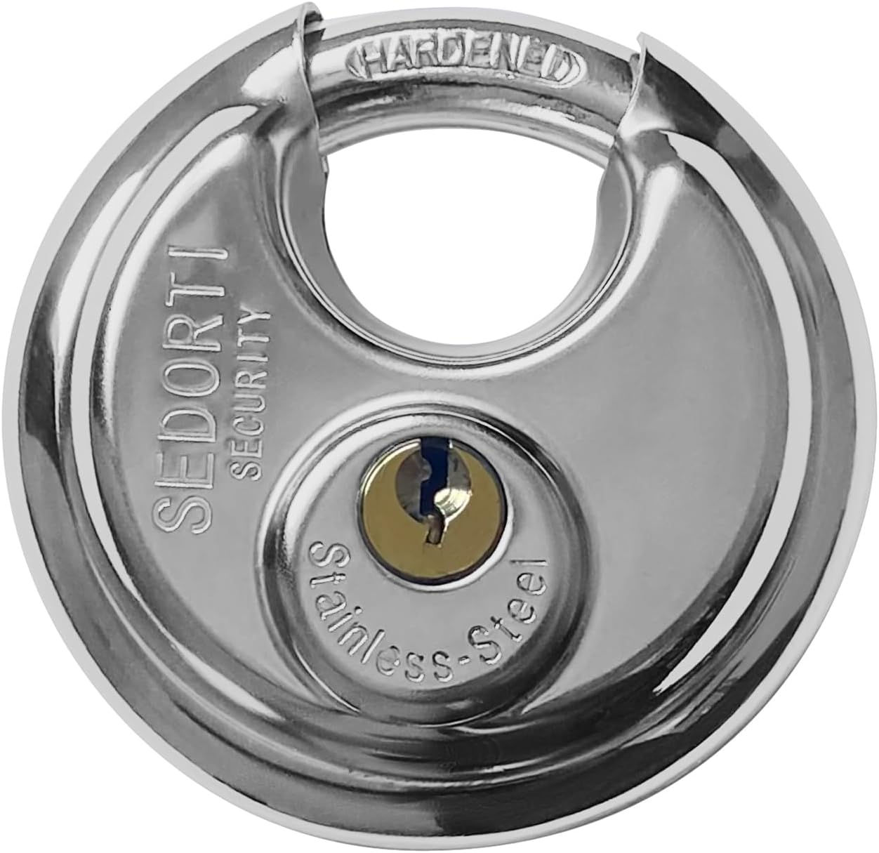 5-Pack Discus Padlocks Keyed Alike, 2-3/4 inch Wide, Stainless Steel 304 Round Lock, Waterproof and Rustproof Storage Lock with Brass Keys, Ideal for Storage Unit Gate, Outdoor, Shed, Fence