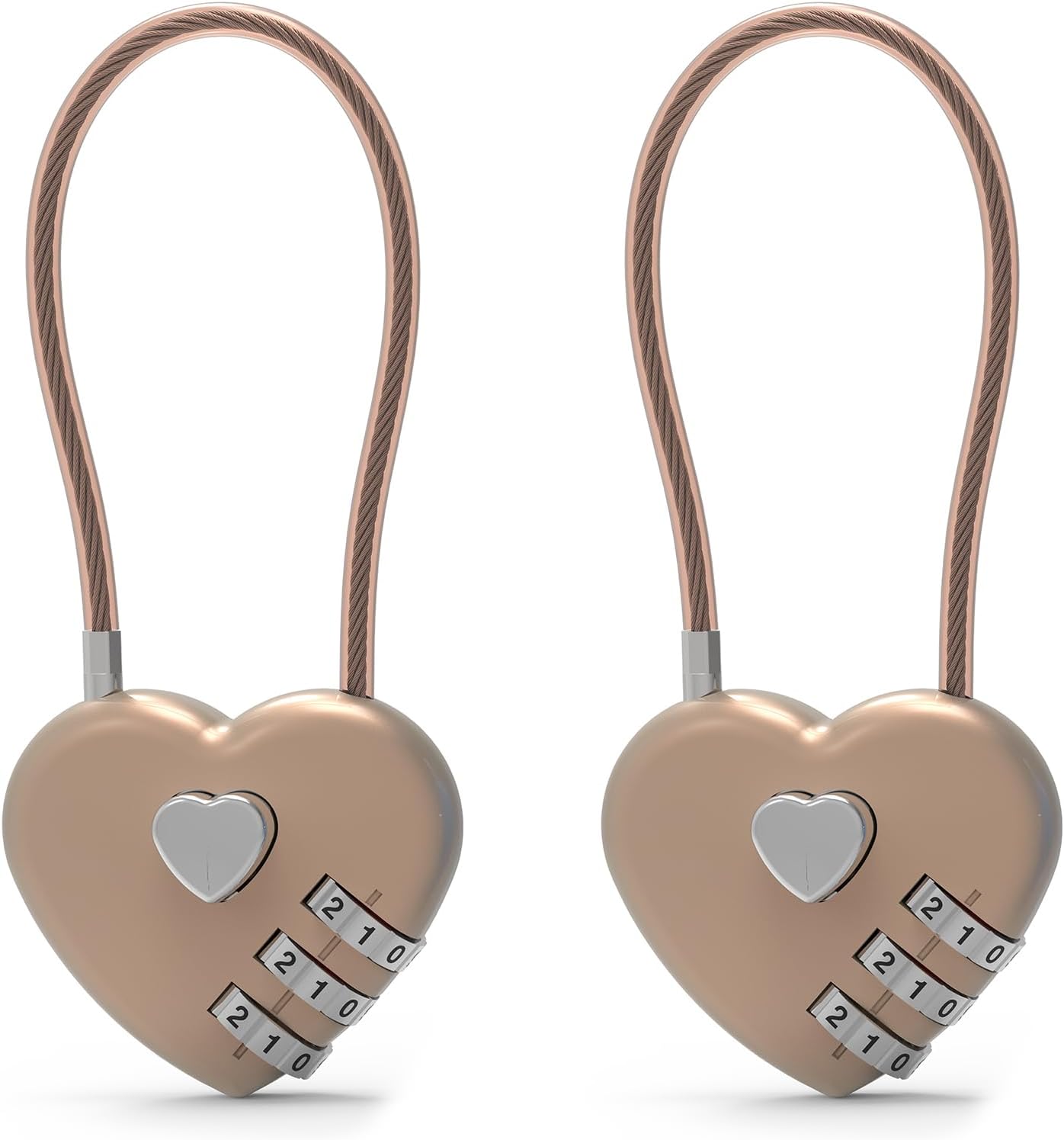 Combination Lock for Locker, Small Cable Lock with Code, 3 Digit Padlock Combination, for Luggage, Gym Locker, Suitcase, Backpack Zipper, Cabinet, Toolbox, Outdoor Fence Gate, Travel Safe