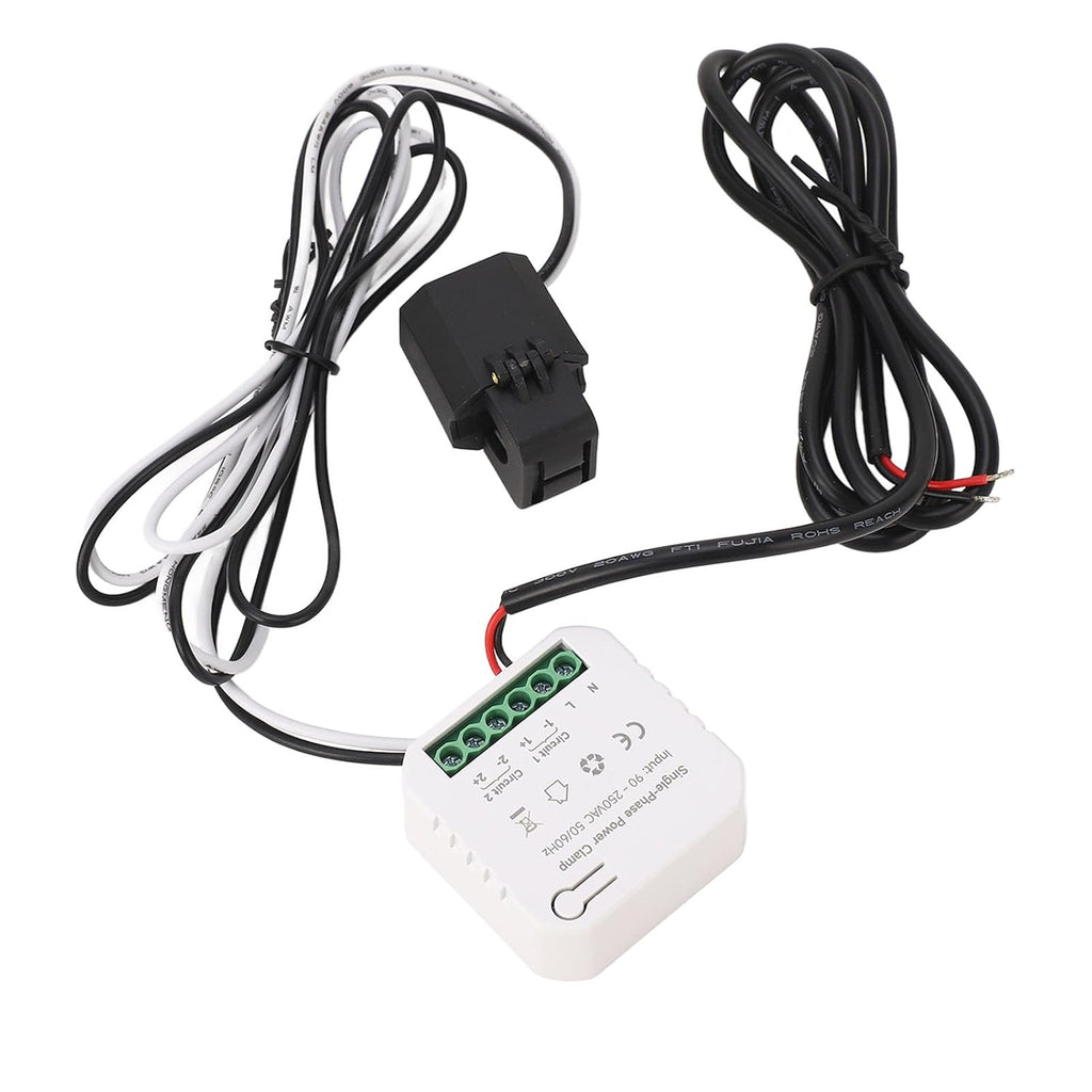 Smart Energy Monitor, Bidirectional Solar PV Grid Power Meter with 80A CT Clamp Sensor, for, Real Time Voltage Current Power Factor Monitoring