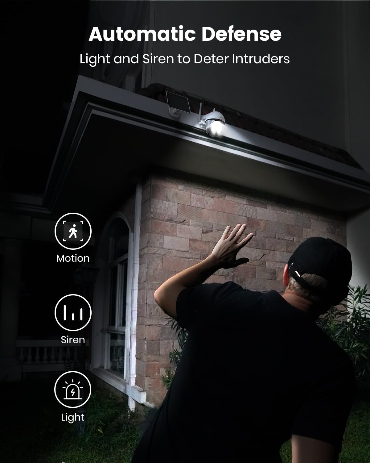 DEKCO Security Cameras Wireless Outdoor, Solar Powered, Panoramic PTZ, Auto Motion Tracking, True 2K, Color Night Vision, Spotlights, 2-Way Talk, 2 Pac