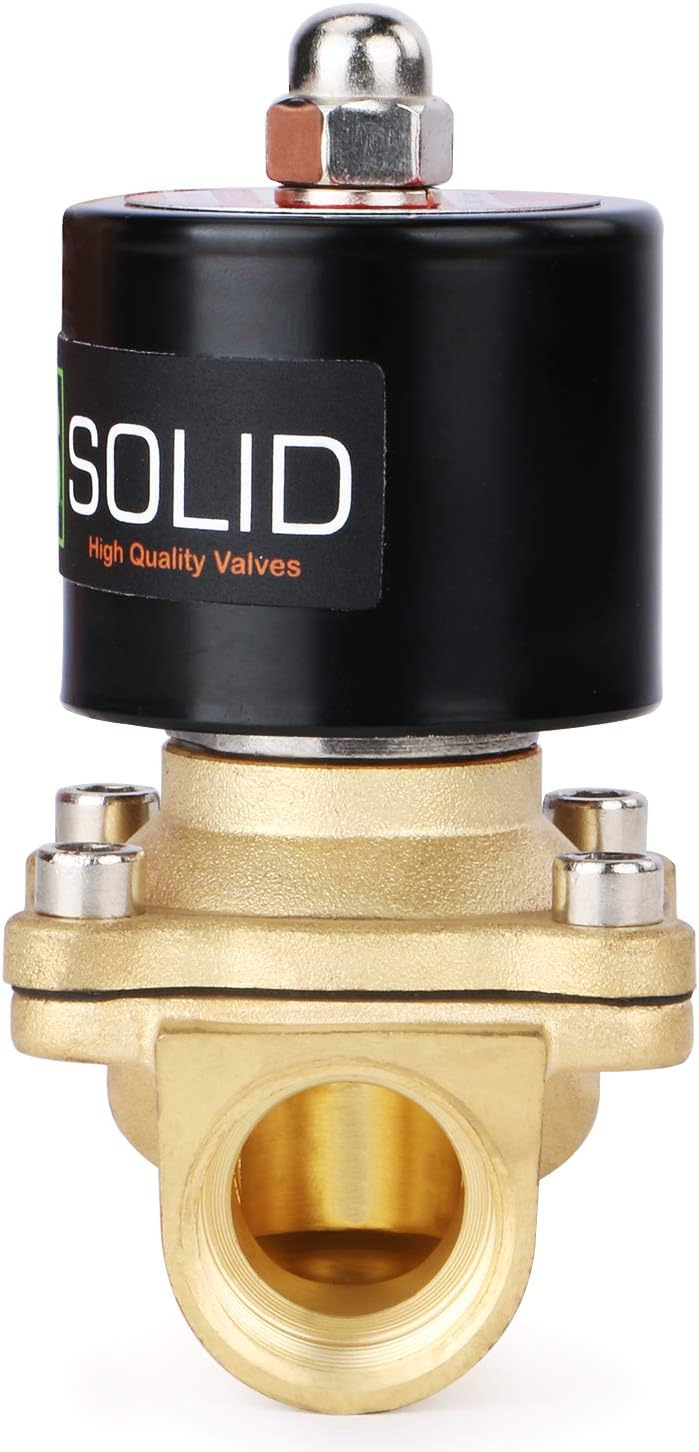 U.S. Solid 3/4" Brass Electric Solenoid Valve 110V AC Normally Closed Non-potable Water, air, Diesel