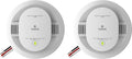Kidde Hardwired Smoke & Carbon Monoxide Detector, AA Battery Backup, Voice Alerts, Interconnectable, LED Warning Light Indicators, 2 Pack