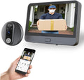 WiFi Video Doorbell for Apartment,Peephole Camera with 4.3" LCD Display,1080P, 120° Wide Angle, Night Vision,Motion Detection,2-Way Audio,Digital Peephole veiwer,Smart Life App Compatible