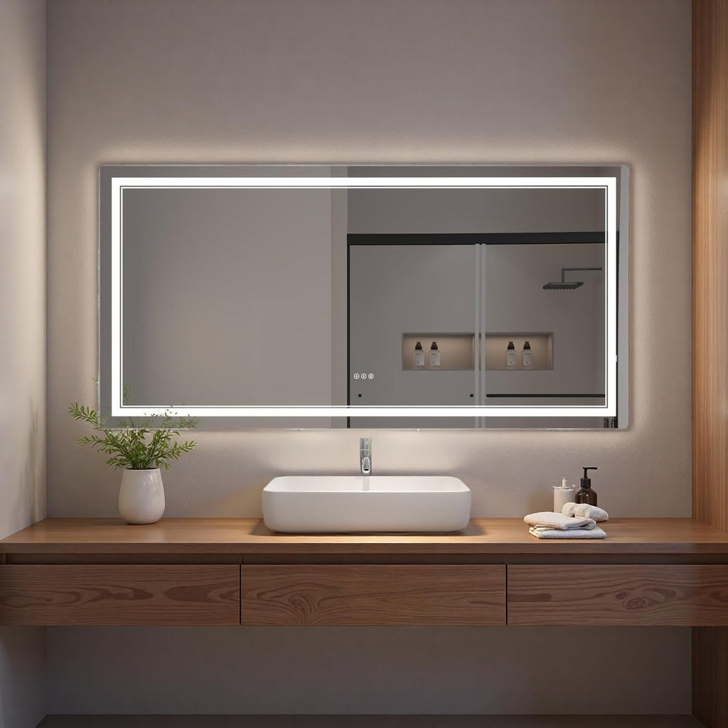 LED Bathroom Mirror with Lights, Wall Mirrors
