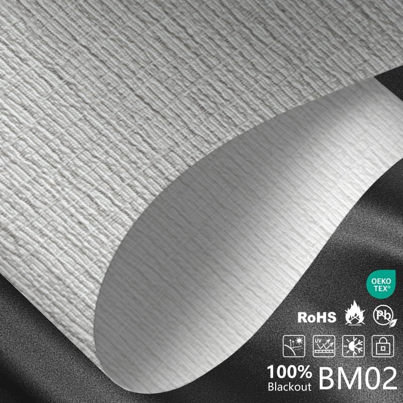 Smart Motorized Blinds – 100% Blackout Roller Shades with Remote, Alexa/Google Home/Siri Control, Matter Compatible, Wireless Rechargeable Battery, Custom Sizes for Windows & Sliding Doors