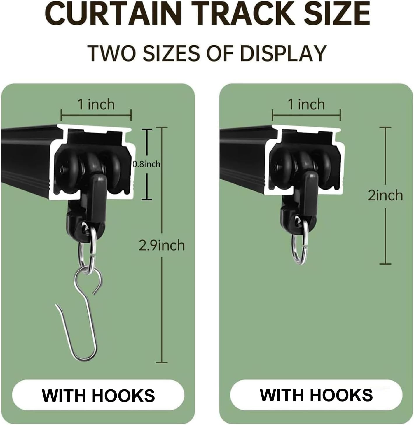 Ceiling Curtain Tracks Ceiling Mounted Heavy-Duty Curtains Rails Room Divider Curtain Track for Living Bedroom Shower Privacy RV Garage Divider Track and Hooks, Black 18ft.