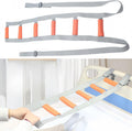 Bed Ladder Assist with Soft Handle Grips Assist Device with Handle Strap Sit Up Hoist Adjustable Length Assistant to Get Out of Bed for Seniors Handicapped Injured（Grey）