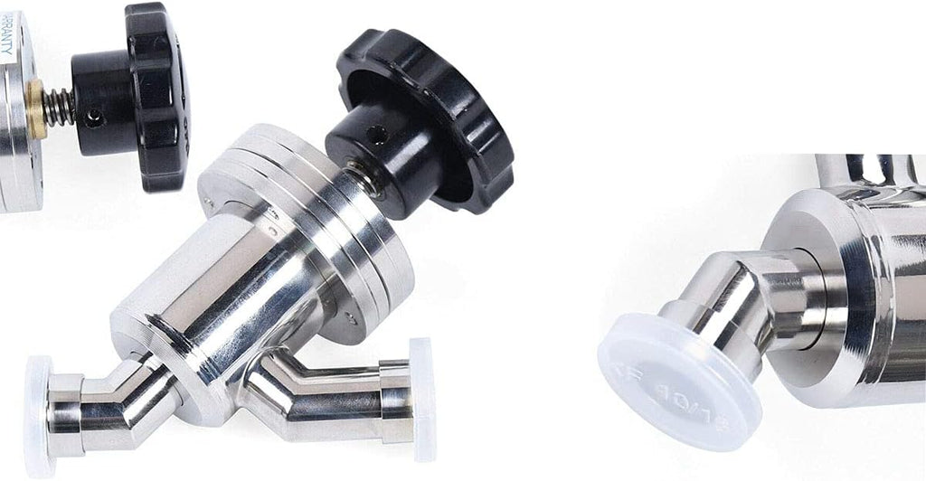 SHERICH KF50 High Vacuum Manual Isolation Valve, Flange L Type, Y Type Stainless Steel Valve (KF50 （Y type）)