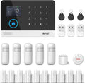 PGST Wireless Home Security Systems,Smart Home Alarm System with Door Sensors,Motion Detector,Loud Siren,Work with Alexa/Google Assistant,24 Piece Kits for Home,Villa,Apartment,No Subscription Fee