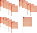 Mytee Products (16 Pack) 18"x18" Orange Safety Flags for Truck Loads w/Dowel - DOT Compliant Jersey Mesh Warning Flags on Stick for Oversize Wide Load, Construction, Road Traffic, Pedestrian Signs