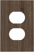Outlet Covers Rustic Walnut Wood Grain 1 Gang Duplex Light Switch Cover Plate Decorative Switch Plate Covers Electrical Socket Cover for Farmhouse Cabin Decor
