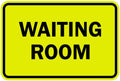 Signs ByLITA Classic Framed Waiting Room (Yellow/Black) - Small 2 Pack