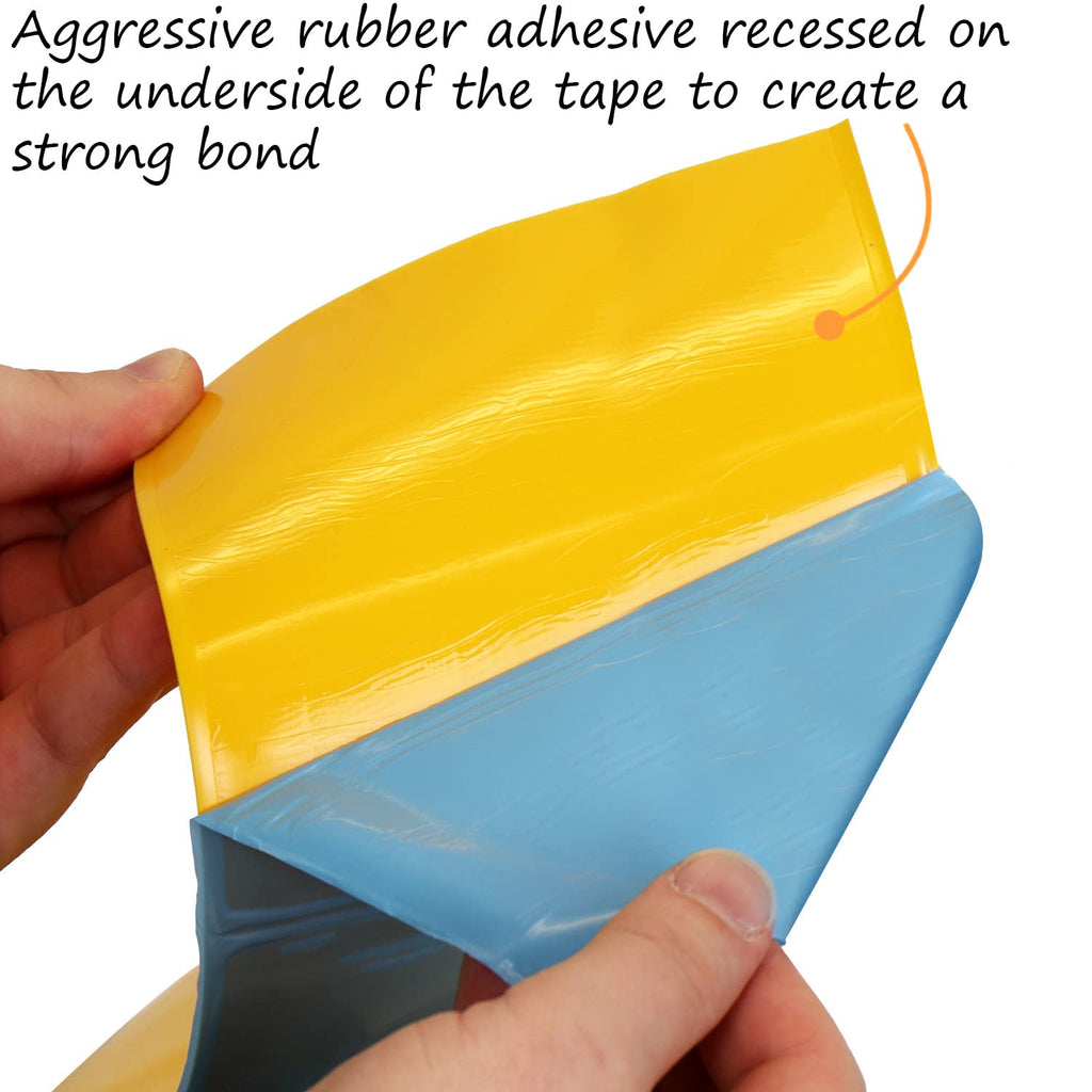 SmartSign Yellow 6 inch x 100 feet Floor Marking Tape, 32 mil Vinyl Floor Tape, Superior Mark Industrial Use Safety Tape with Beveled Edges, Strong Adhesive, for Gym/Warehouse/Courts