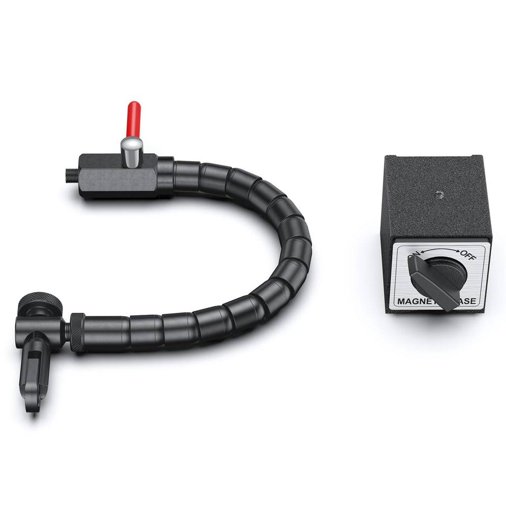 HDLNKAK Dial Indicator Magnetic Base, Digital Dial Indicator Tools Set for Alignment, Precise Measurement Tool with Flex Arm Base and Indicator Combo