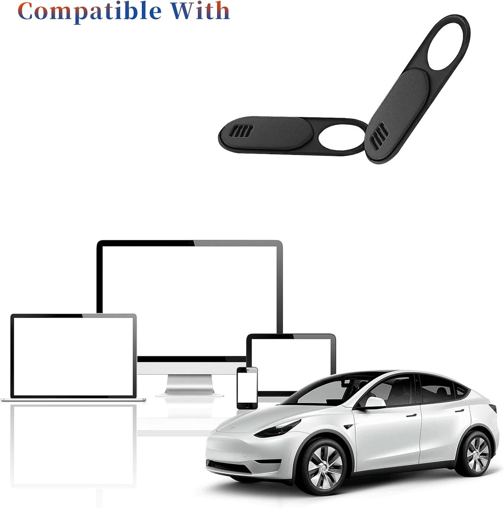 3 Pack Ultra-Thin Camera Cover Slide for Tesla Model 3 / Y Interior Cabin Camera Laptop PC Front-Facing Webcam Sticker Blocker Protect Your Privacy (Classic Version)