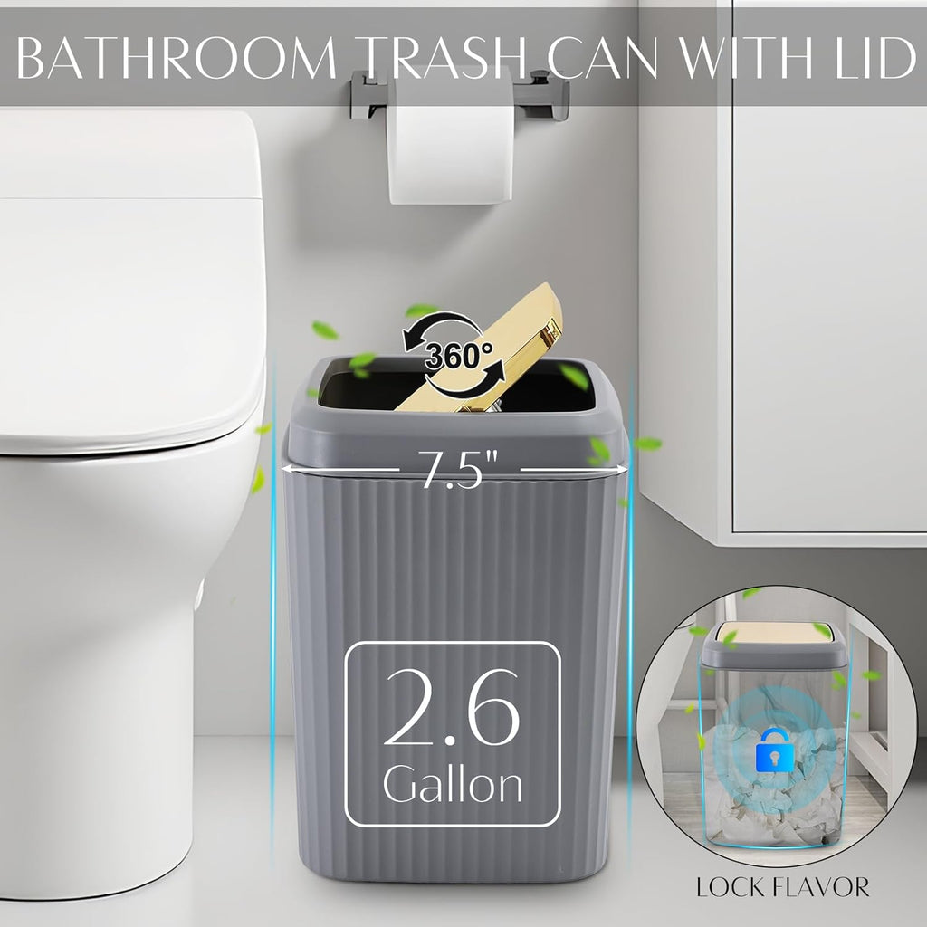 32PCS Bathroom Set Bathroom Sets with Shower Curtain and Rugs Grey Bathroom Accessories,Shower Curtain Set,Bathroom Rug Set with Bathroom Trash Can