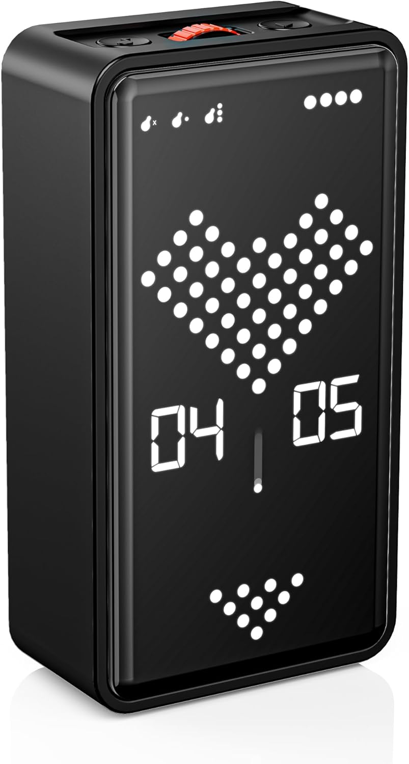 Sand Timer, Digital Hourglass Timer, Rechargeable Magnetic Visual Timer with Large LED Display, Adjustable Volume for Classroom, Cooking, Fitness, Baking, Kids Learning & Teaching (Black)