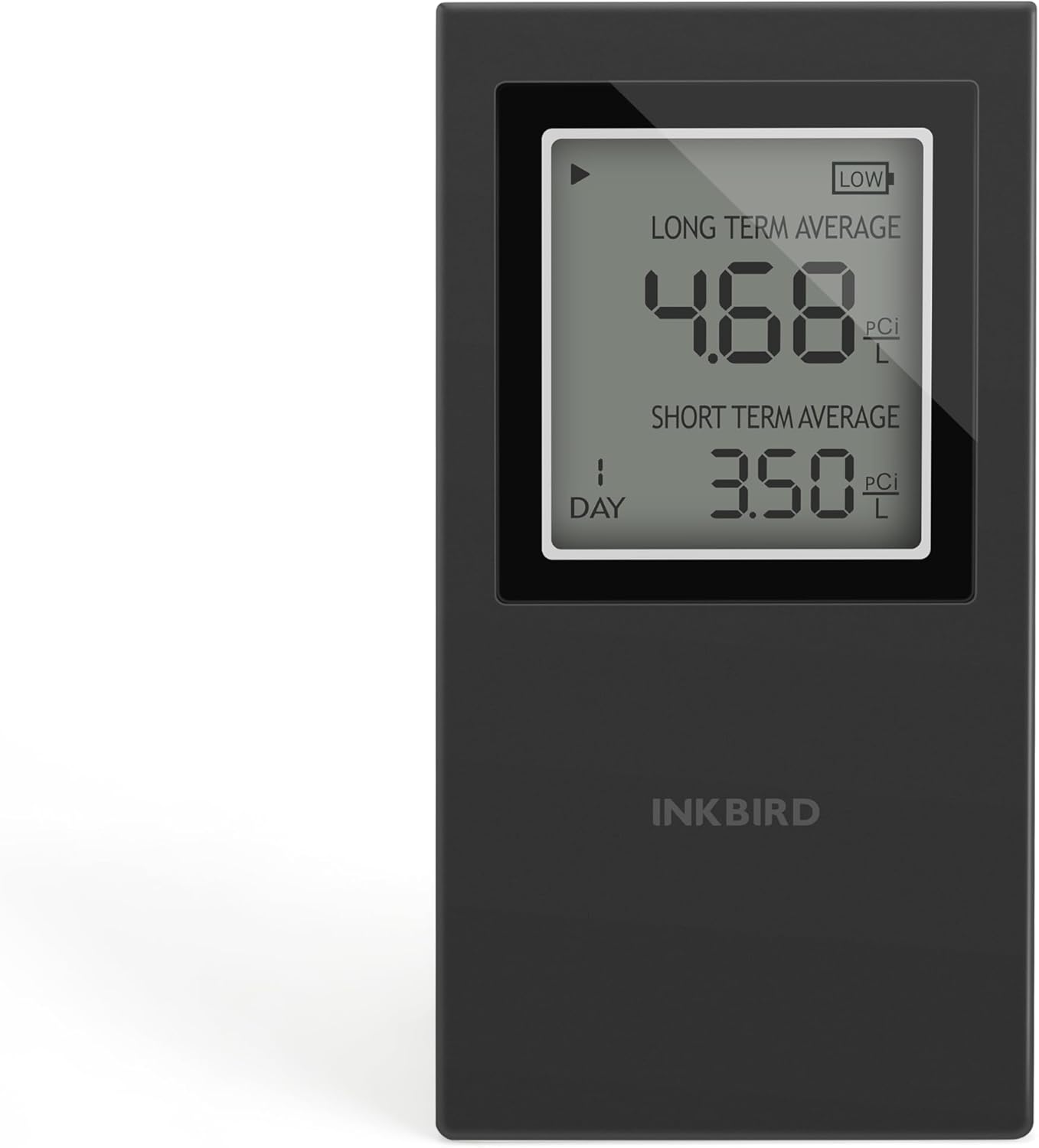 INKBIRD Radon Detector for Home | Radon Tester with Short & Long Term Monitoring | 3 AAA Battery Operated | USA Version Pci/L