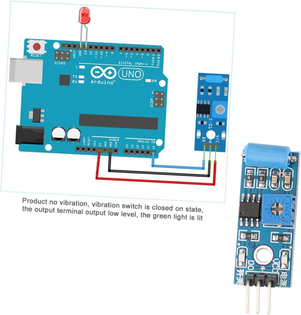 TEHAUX 10pcs Normally Closed Type Sensor Module for Alarm Systems Detection Compatible Microcontrollers for Theft Alarms Earthquake Alerts and Vehicles