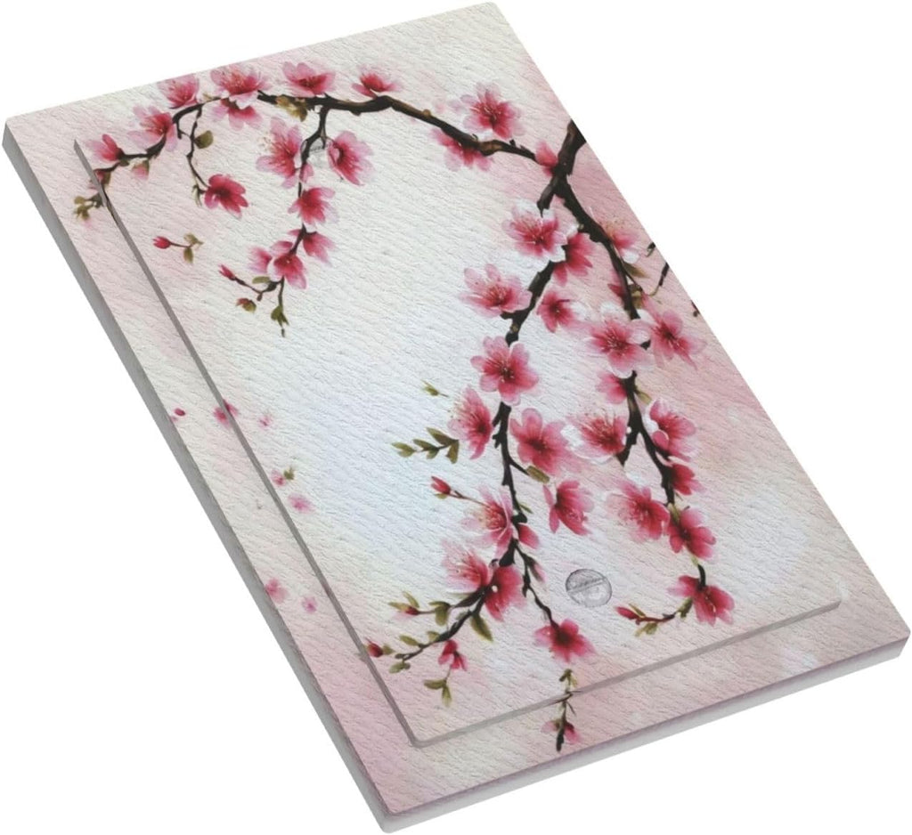 Branch with Pink Flowers Light Switch Covers No Device Wall Plate 1 Gang Decorative Blank Switchplate Electrical Faceplate for Country Living Bedroom Decor