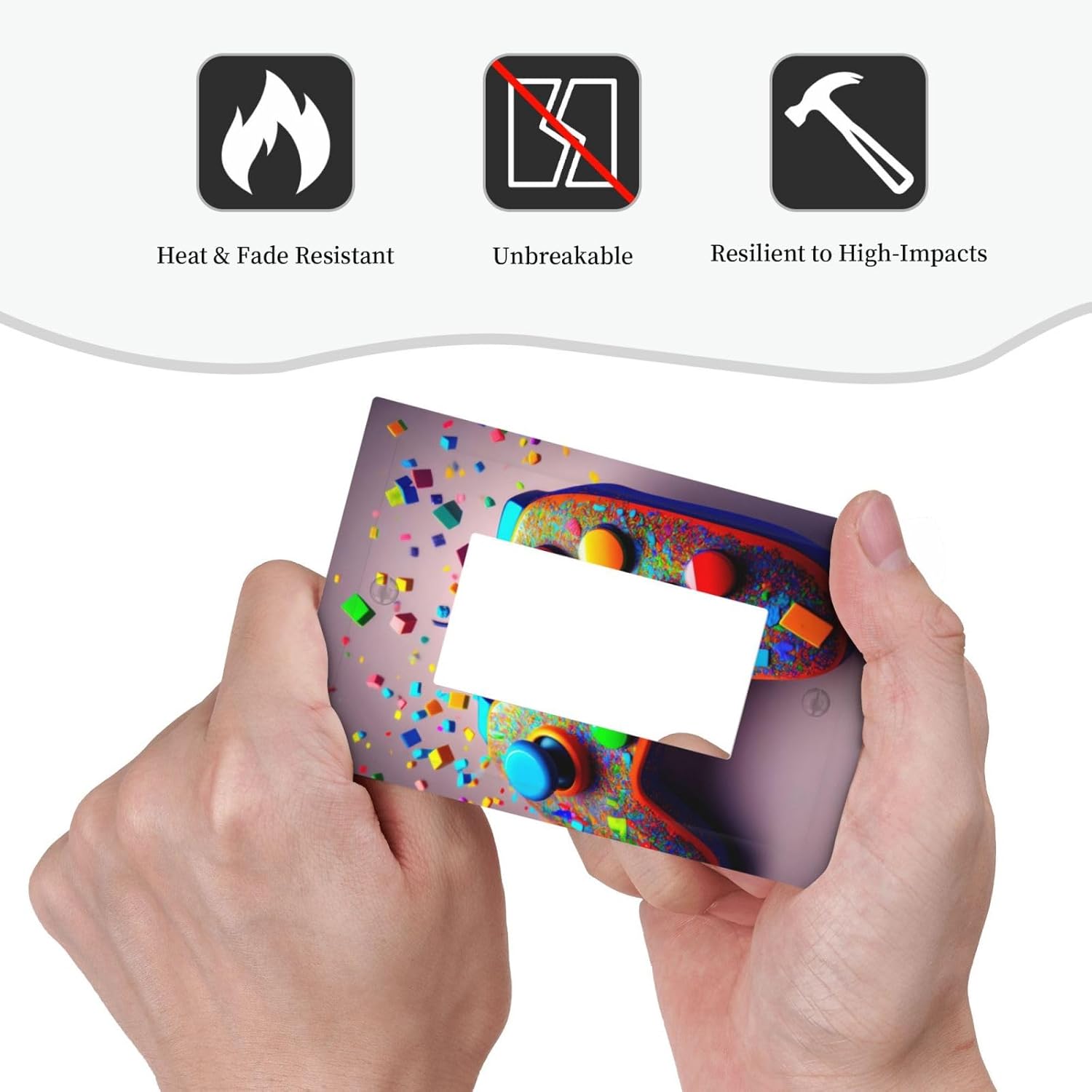 Videos Game Controller 1 Gang Single Rocker Decorative Light Switch Covers Electrical Faceplate Switchplates for Bathroom Kitchen Home