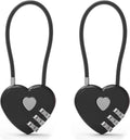 3 Digit Combination Lock, Combo Cable Lock with Code, Small Padlock Combination, for Luggage, Suitcase, Gym Locker, Backpack Bag Zipper, Cabinet, Mailbox, Fence, Travel Safe Outdoor Use