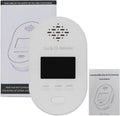 Wall Plug-in Natural Gas & CO Detector, 4-in-1 Portable Combustion Gas Alarm with LCD Display for Indoor Air Quality Monitoring