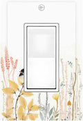 Decorative Outlet Covers Colorful Floral Watercolour Cuddly Bird 1 Gang Single Rocker Light Switch Cover Plate Wall Plates Gfci Faceplate For Bed Room Living Room Decor