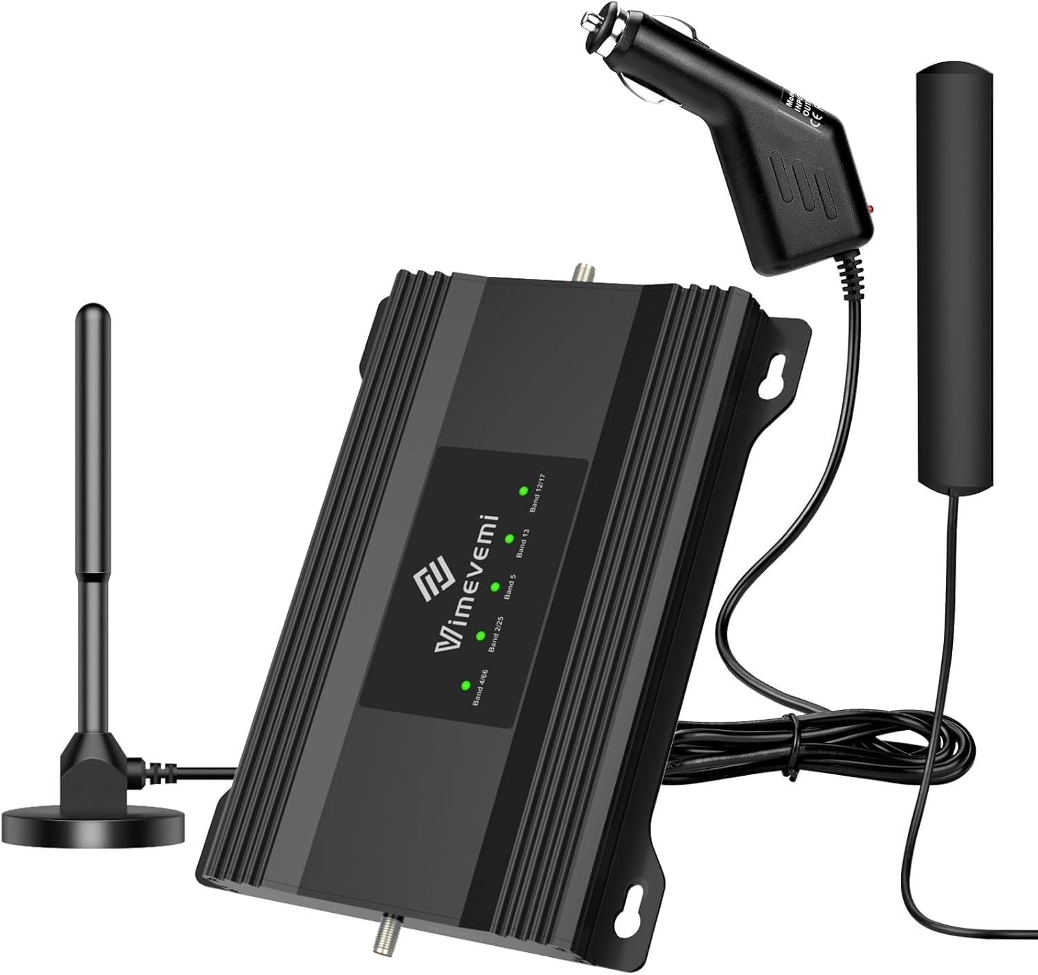 Vehicle Cell Phone Booster for Truck, RV, Car, Off-Road Vehicles & SUV | Boosts 5G & 4G LTE (Band 2/4/5/12/13/17/25/66) for All U.S. Carriers - Verizon, AT&T, T-Mobile & More | FCC Approved