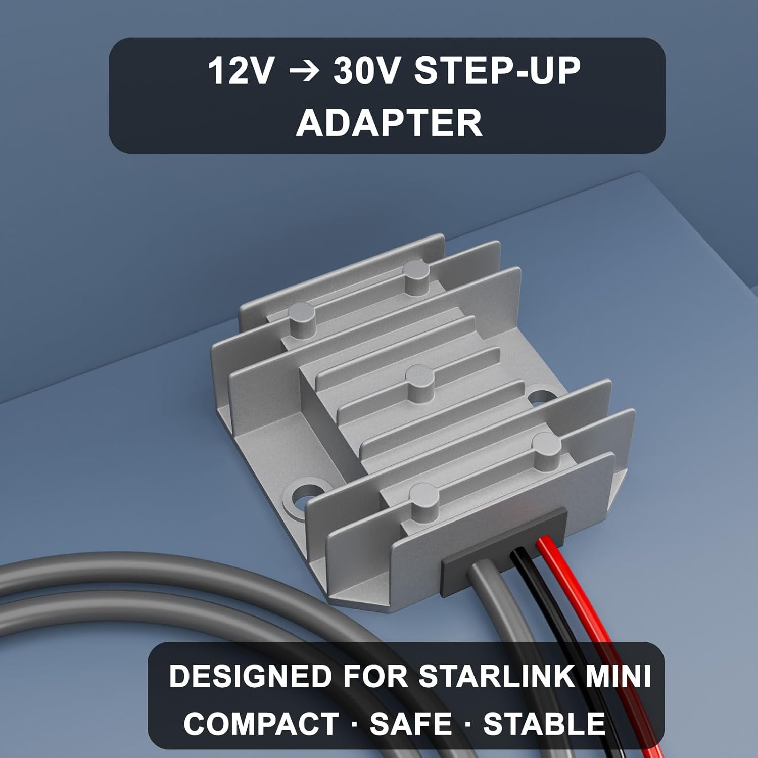 Starlink Mini 12V Adapter, DC 12V Power Cord Converter for Starlink Mini Power Supply Step Up to 30V 3A Conversion Kit DC Male Plug for Starlink Mini Power Supply Step Up Conversion