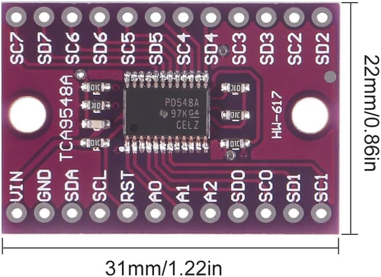 AITRIP 6 PCS TCA9548A I2C IIC Multiplexer Breakout Board 8 Channel Expansion Board for Arduino (6PCS)