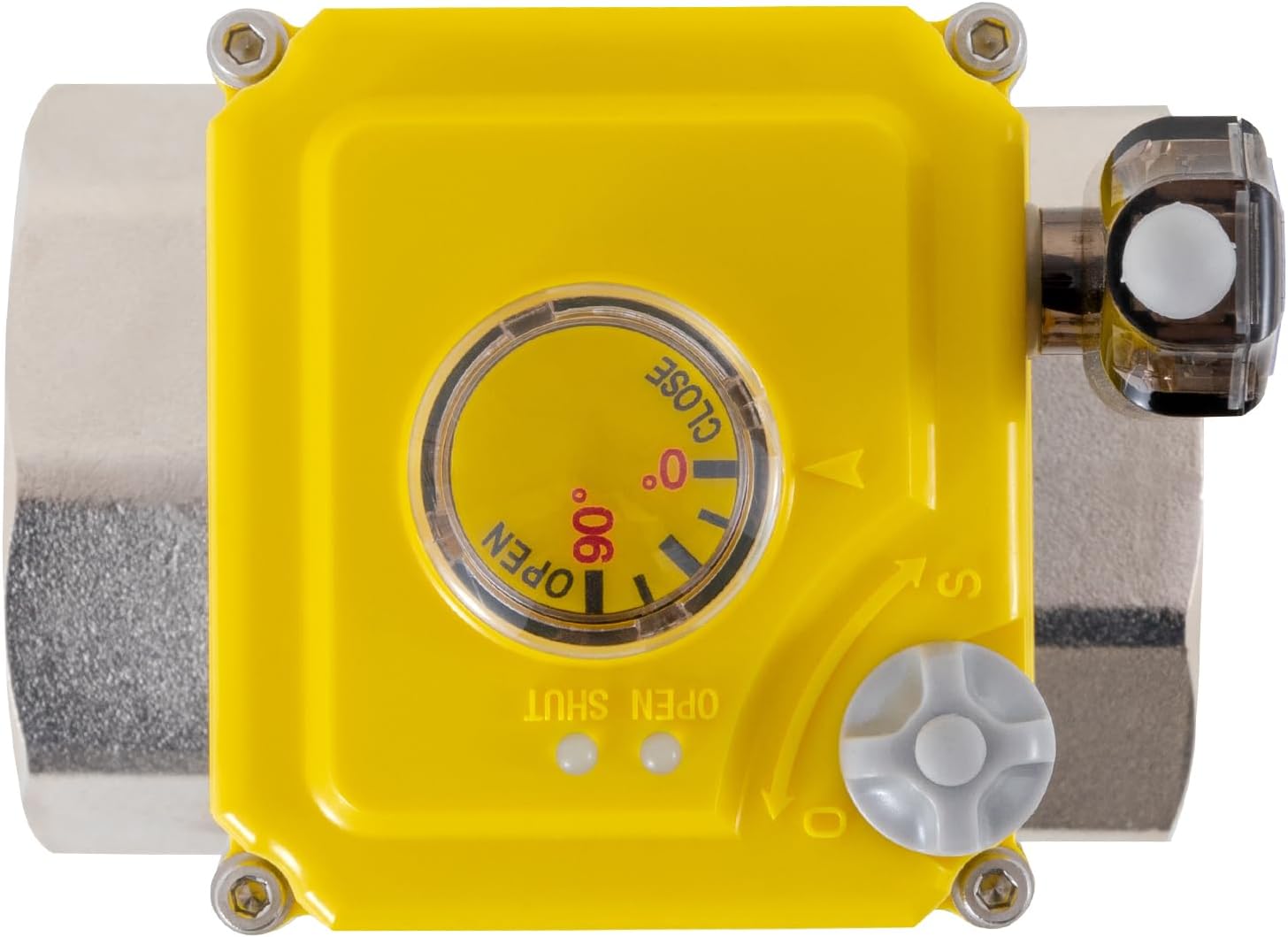 Smart electric valve 1 1/2 inch ball valve Tuya APP smart wifi water valve, 24V electric actuator AC110V-230V power adapter and automatic return setting. Smart timing water valve DN40MM