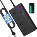 UseeLink ZigBee Smart Power Strip Plug,ETL Certified,ZigBee Hub Required,Compatible with Alexa, Google Home,Compatible Echo Devices and SmartThings,Black.5 Feet Extension Cord