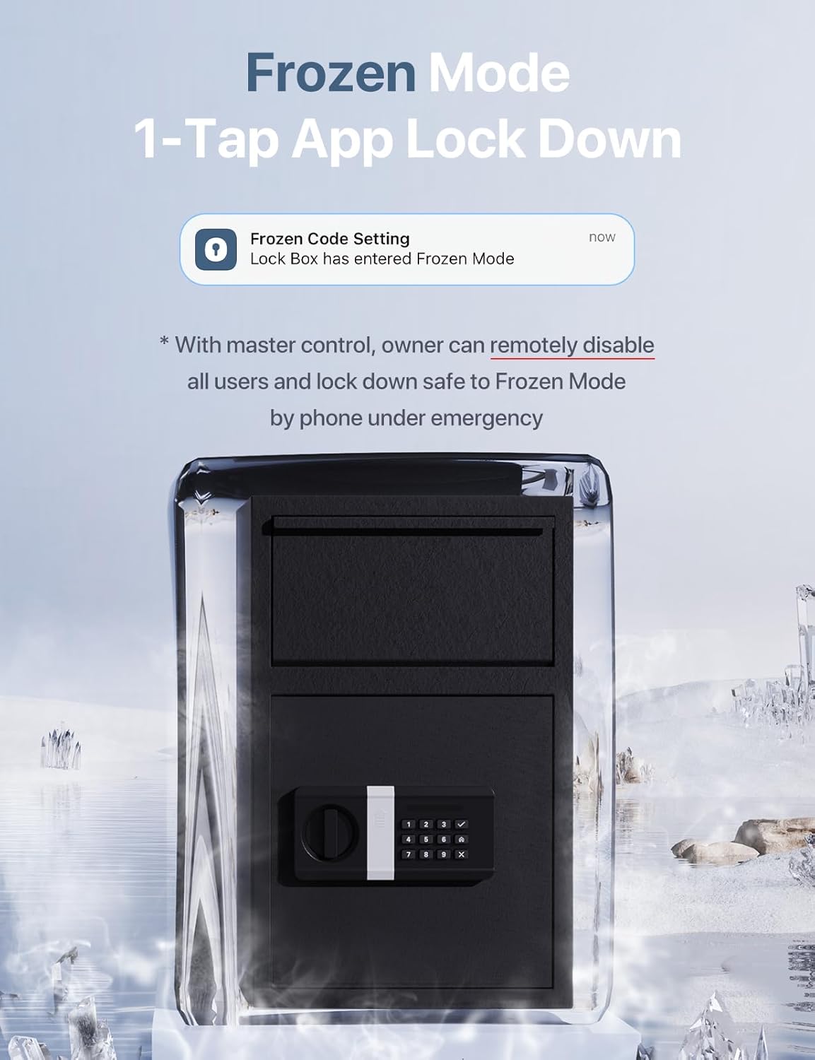 FORFEND Smart Home Safe | WiFi Safe Box App Lock/Alarm | Voice Command, Kidnap Alarm, Tamper Detect, Frozen Mode, Sub Account| Digital Safe Anti Theft