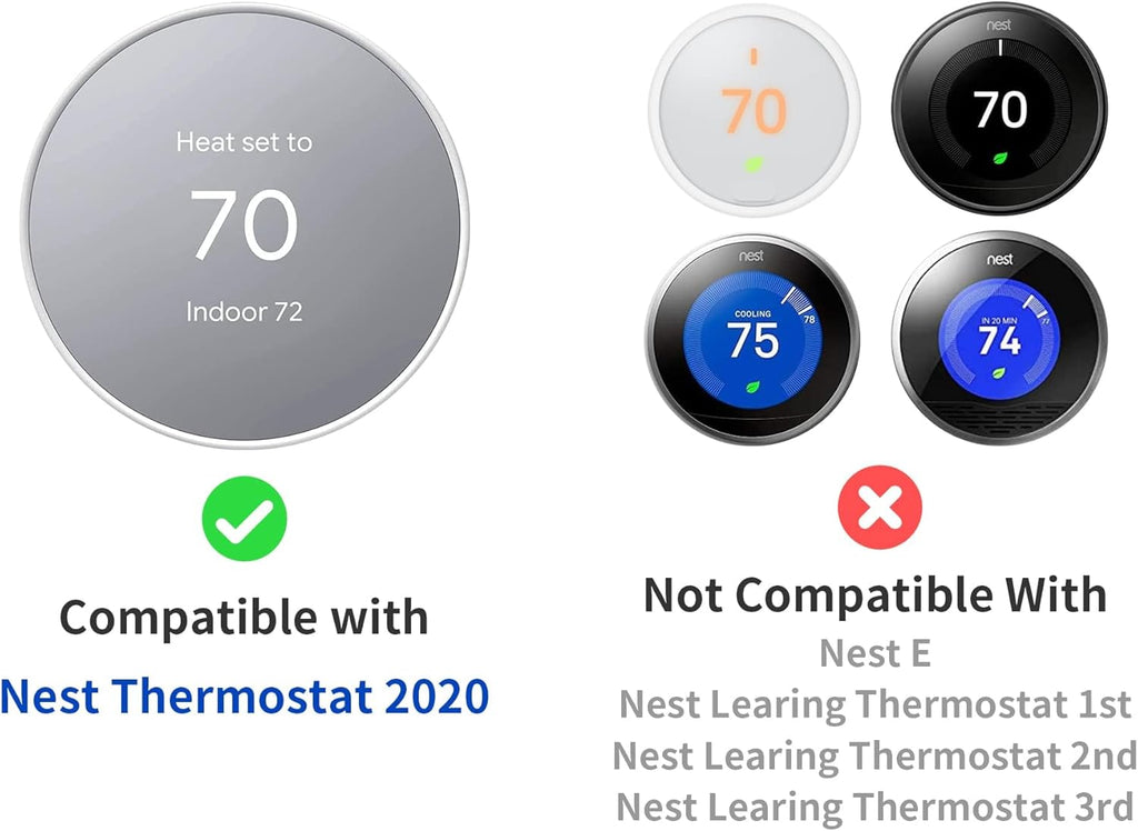 Compatible with Google Thermostat 2020 Wall Plate Cover - Petrichor Nest Thermostat Trim Kit, Made for Google Nest Thermostat 2020, Cover Imperfections Easy to Install - Charcoal（2 Pack）