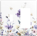 Outlet Covers Purple Floral Lilac Watercolor Flower Leaves Butterfly Wildflower 1 Toggle 1 Rocker Combination Decorative Wall Plate Light Switch Cover Plate Electrical Switch Plates for Bedroom Home