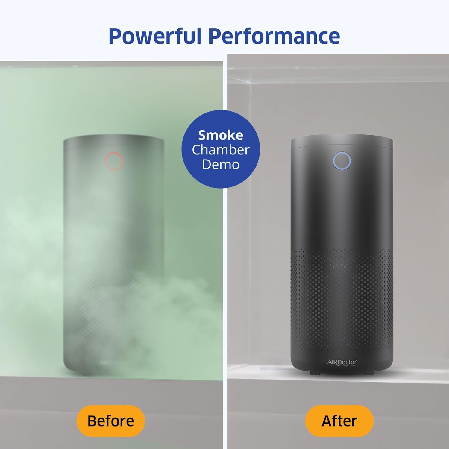 AirDoctor 4000 Air Purifier for Large Rooms | Triple filtration technology with UltraHEPA, Carbon/VOC material & Air Quality Sensor | Captures Particles 100x Smaller Than HEPA Standard (Black)