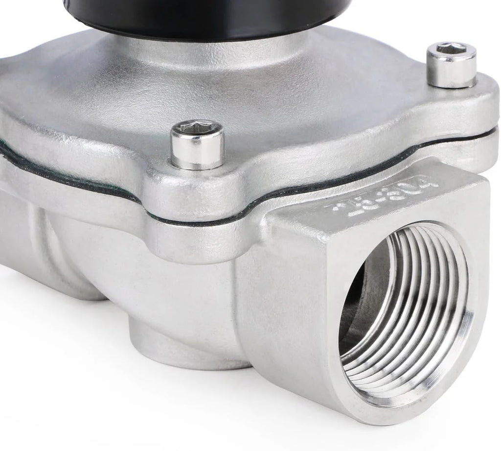 U.S. Solid 1 inch Stainless Steel Electric Solenoid Valve 110VAC Normally Closed Air Water(Pack of 16)