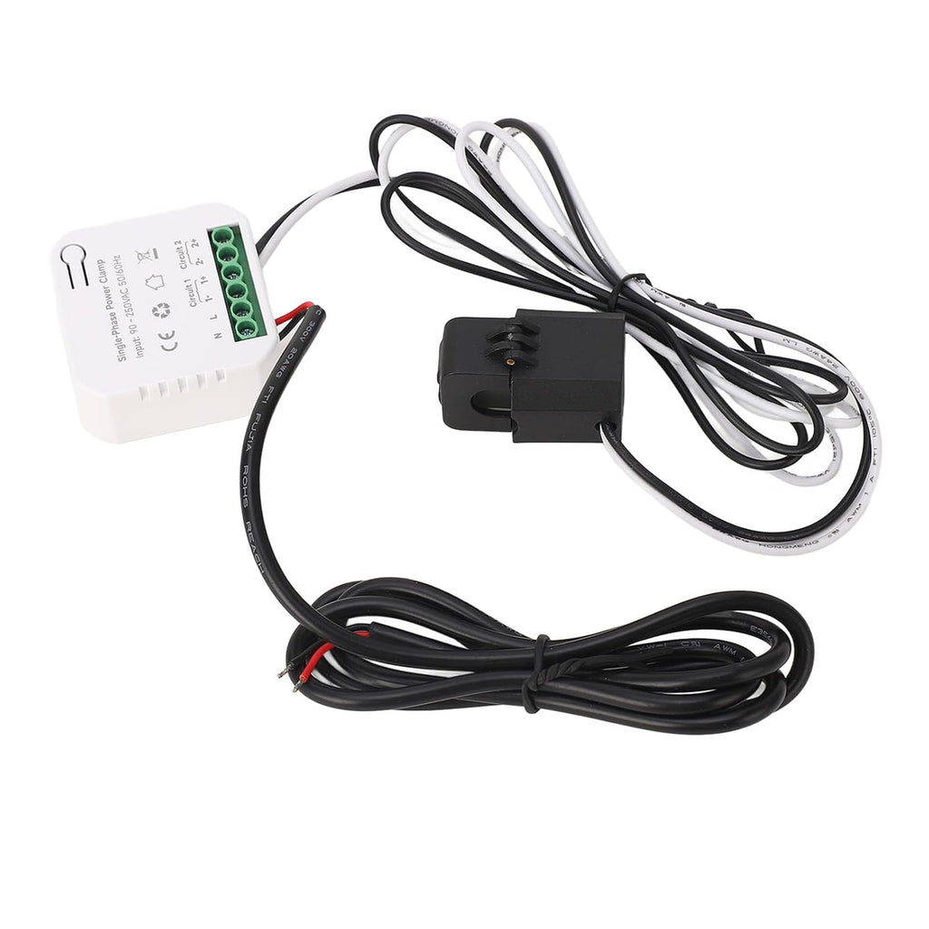 Smart Energy Monitor, Bidirectional Solar PV Grid Power Meter with 80A CT Clamp Sensor, for, Real Time Voltage Current Power Factor Monitoring