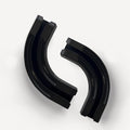 90° Curved Connectors for Ceiling Curtain Track, Ceiling Track for Curtains, Track Curtains Ceiling Mount/Wall Mount, Room Divider Curtains Tracks（Black 2 PCS）.