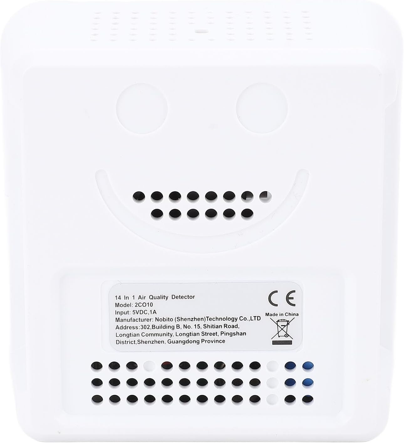 Ejoyous Air Quality Detector Indoor, 14 in 1 Smart Air Quality Monitor CO2 Detector with PM2.5 VOCs Temperature Humidity Sensor, for Home Office Travel Tuya APP Connected