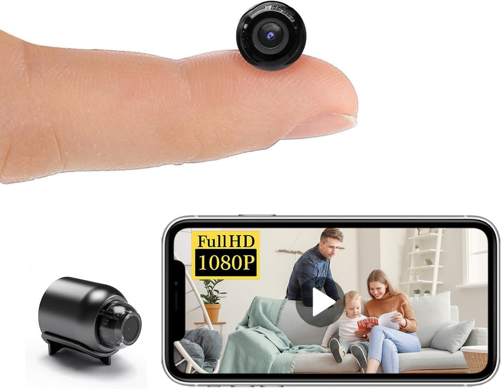 Smallest Wireless WiFi IP Camera,HD1080P Portable Mini Camera with Video Recording Live Feed,Baby Monitor,Nanny Cam,with Night Vision,Motion Detection,Cloud Storage for Security with iOS Android APP