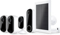 Arlo Essential Security Camera 2K Indoor/Outdoor 2 Cameras, Essential 2K Indoor 1 Camera, Video Doorbell & Solar Panel Bundle | Battery gets Charged with Solar Panels | White