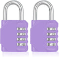 ZHEGE Combination Lock Outdoor 2 Pack, 4 Digit Resettable Weatherproof Combination Padlock for Gym, School, Gates, Doors, Hasps Storage (Purple, 2 Pack)